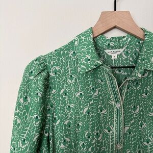Max Studio Leafy Green Blouse